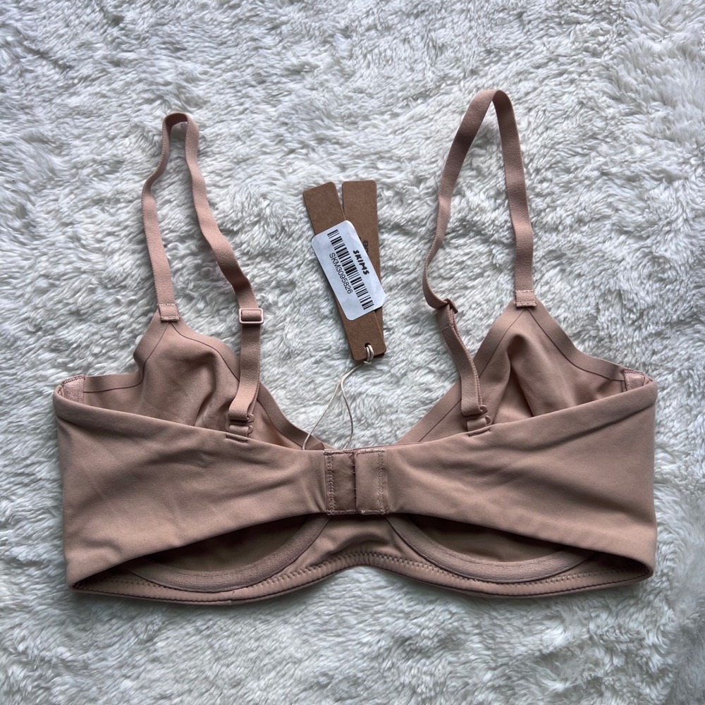SKIMS Fits Everybody Unlined Demi Bra Clay Beige Underwire BA-DEM-9220 34D NEW - Picture 4 of 10